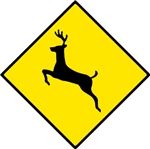 Deer Crossing Sign